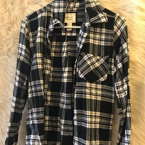 Blue & White Plaid Long Sleeve